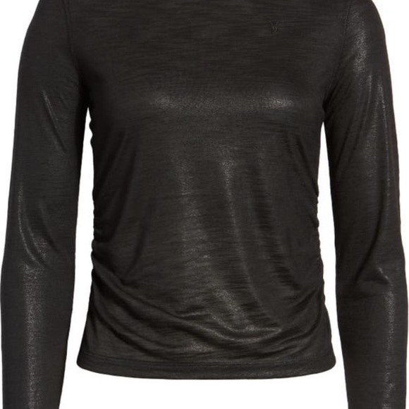 All Saints Tina Shimmer Knit Crewneck Long Sleeve NWOT - Picture 2 of 10